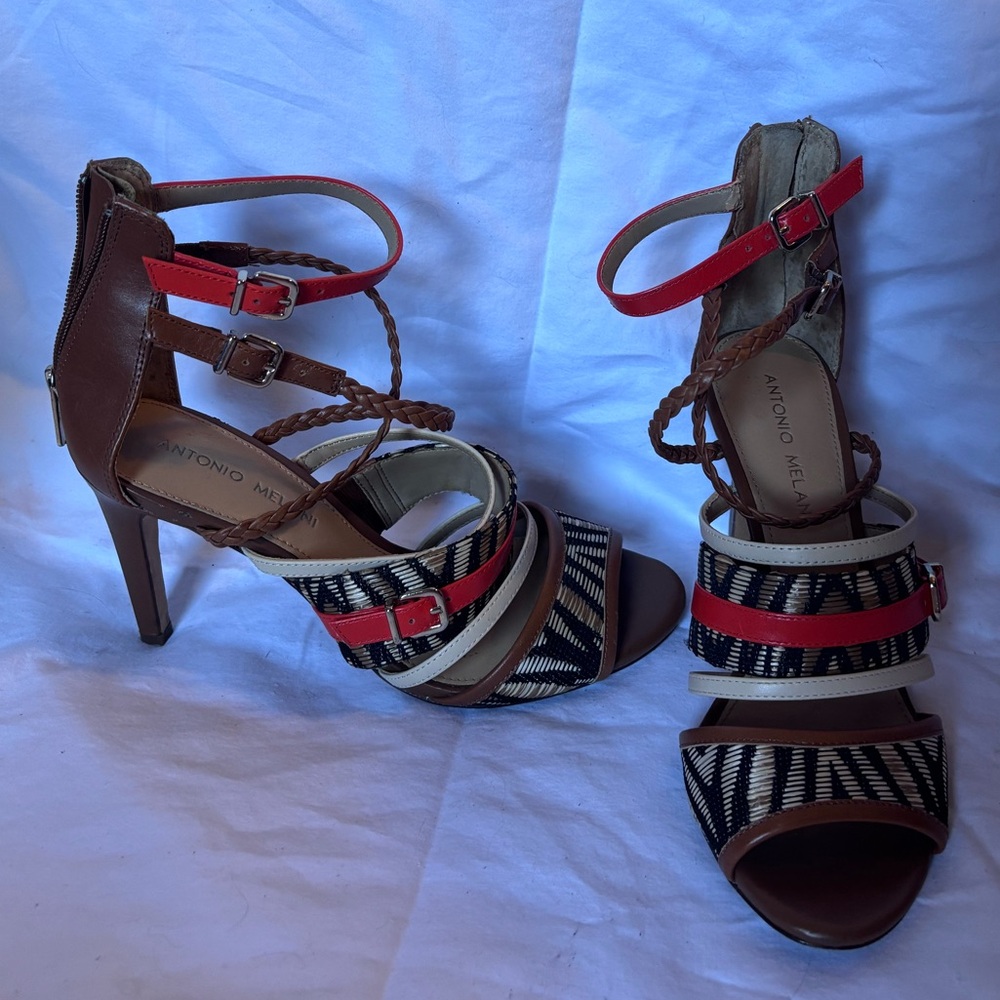 Antonio Melani Multicolor Strappy Heels
